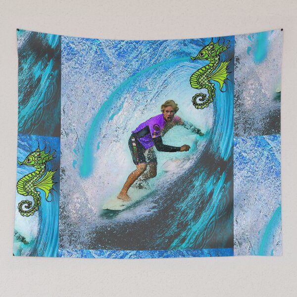Item preview, espdzines surf seahorse. designed and sold by EspDzines.