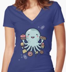 Room for Dessert? Women's Fitted V-Neck T-Shirt