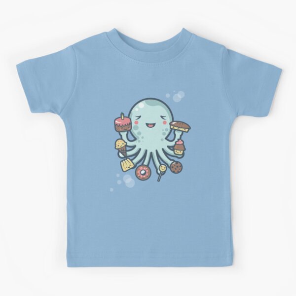 INTERESTPRINT Octopus and Steering Wheel Kids T-Shirt XS-XL 