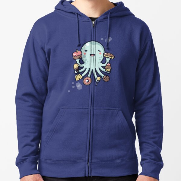 Kawaii Blue Snowman Women Fashion Casual Hooded Pullover Sweatshirt Tops