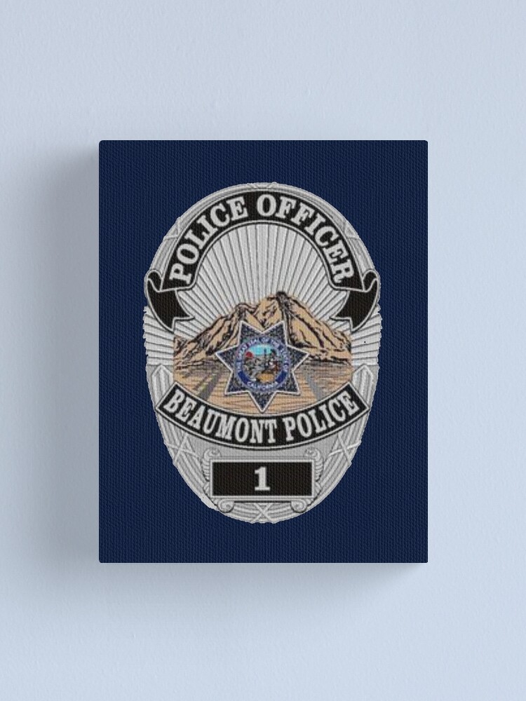 Beaumont California Police Badge Canvas Print