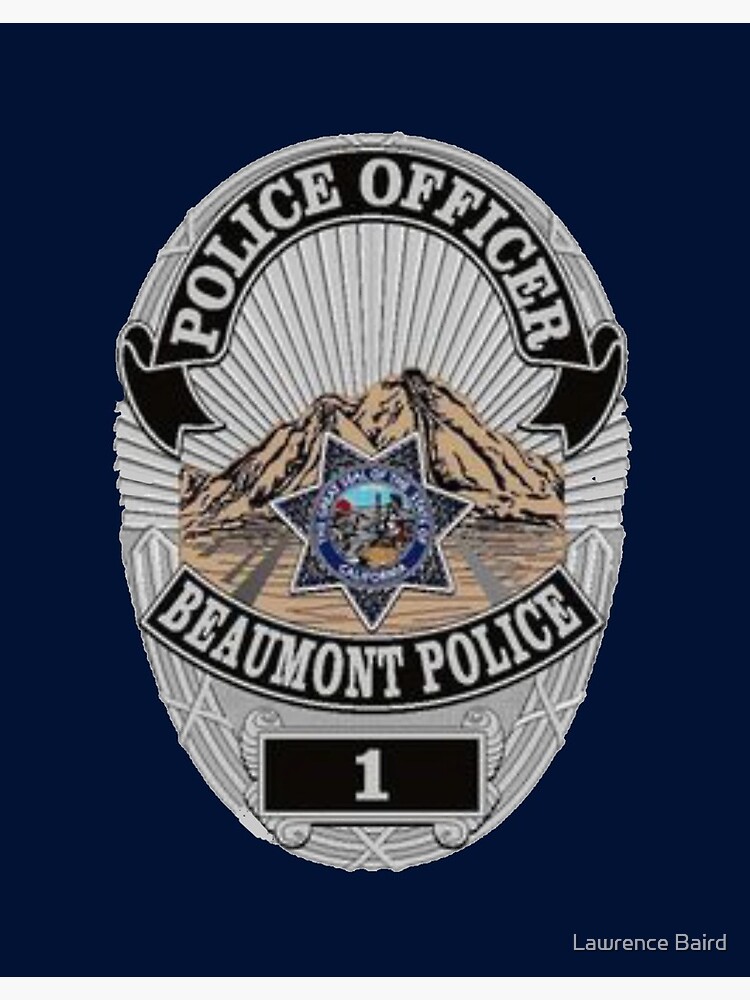 Beaumont California Police Badge Postcard