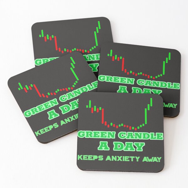 Item preview, GREEN CANDLE A DAY KEEPS ANXIETY AWAY| FUN GIFT FOR TRADERS | DOG LOVER | STOCKS, CRYPTO AND FOREX TRADING designed and sold by TradingTeesKids.