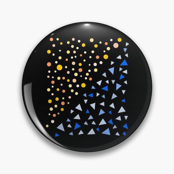 Item preview, Yellow Circles Blue Triangles Simple Shapes designed and sold by artfulnotebook.