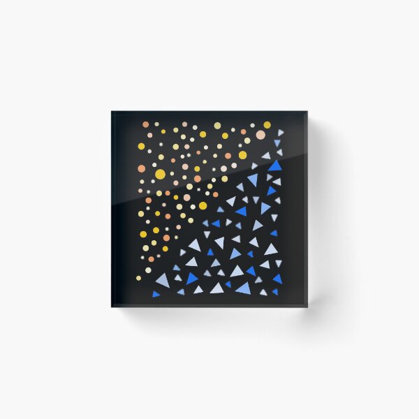 Item preview, Yellow Circles Blue Triangles Simple Shapes designed and sold by artfulnotebook.