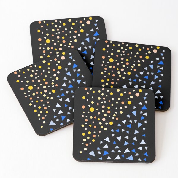 Item preview, Yellow Circles Blue Triangles Simple Shapes designed and sold by artfulnotebook.