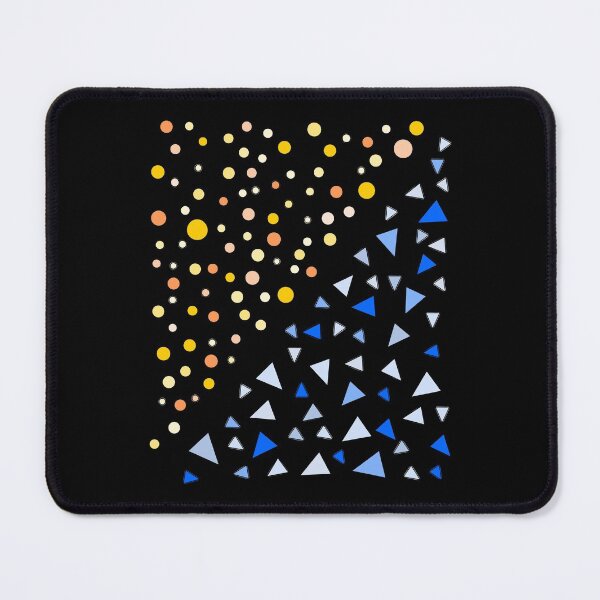 Item preview, Yellow Circles Blue Triangles Simple Shapes designed and sold by artfulnotebook.
