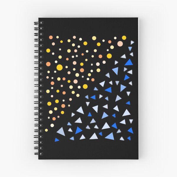 Item preview, Yellow Circles Blue Triangles Simple Shapes designed and sold by artfulnotebook.