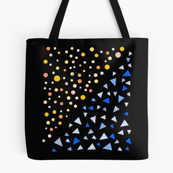 Item preview, Yellow Circles Blue Triangles Simple Shapes designed and sold by artfulnotebook.
