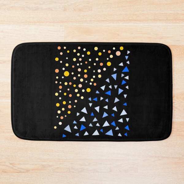 Item preview, Yellow Circles Blue Triangles Simple Shapes designed and sold by artfulnotebook.