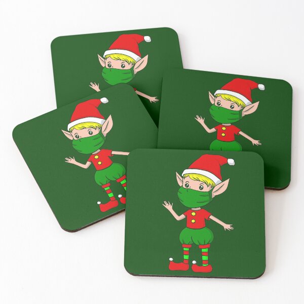 Item preview, covid christmas face mask elf  designed and sold by Gossip Rag.
