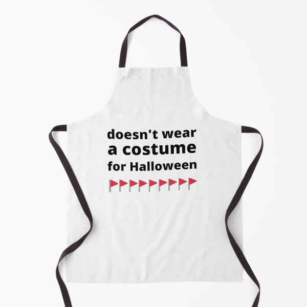 Item preview, Red Flag Meme Trend Doesn't Wear a Costume for Halloween designed and sold by appareltolove.