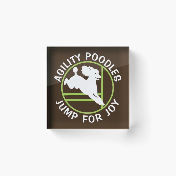 Item preview, Agility Poodles Jump for Joy | NickerStickers® on Redbubble designed and sold by NickerStickers.