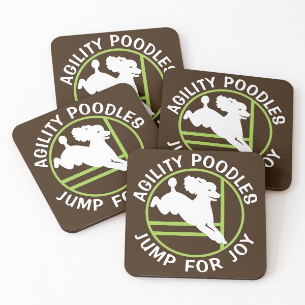 Item preview, Agility Poodles Jump for Joy | NickerStickers® on Redbubble designed and sold by NickerStickers.