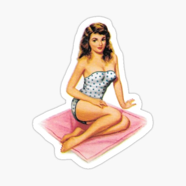 Item preview, Retro Beach Pin-Up Girl #3 designed and sold by nickself.