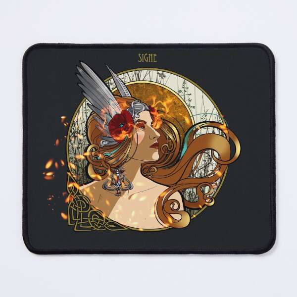 Item preview, Signe. Valkyrie with fiery eyes designed and sold by Renee von Morren.