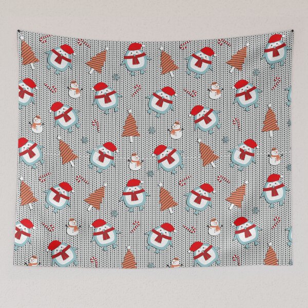 Item preview, Santaclaus penguin christmas trees and snow pattern designed and sold by urban-color.