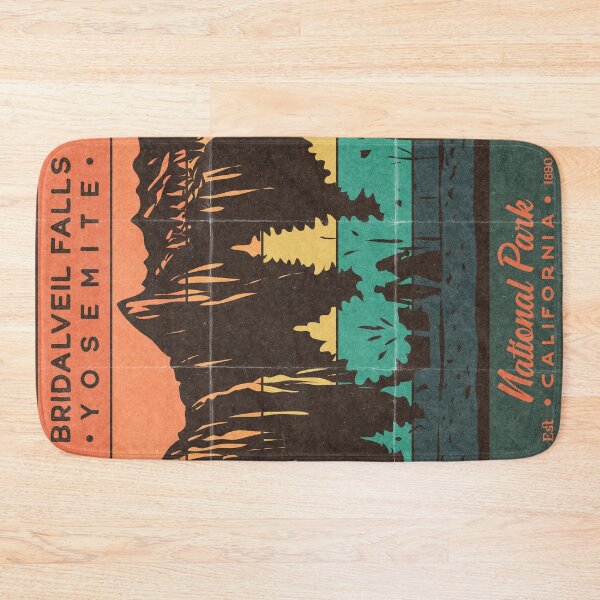 Item preview, Bridalveil Falls Yosemite National Park - Retro Sunset designed and sold by JordanHolmes.