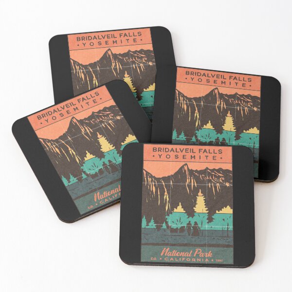 Item preview, Bridalveil Falls Yosemite National Park - Retro Sunset designed and sold by JordanHolmes.