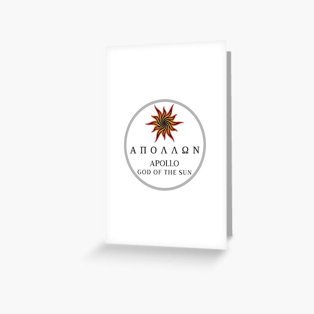 Tarjetas de felicitación «Apolo Dios griego del sol Mitología Diseño