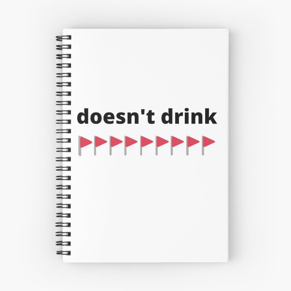 Item preview, Red Flag Meme Trend Doesn't Drink designed and sold by appareltolove.