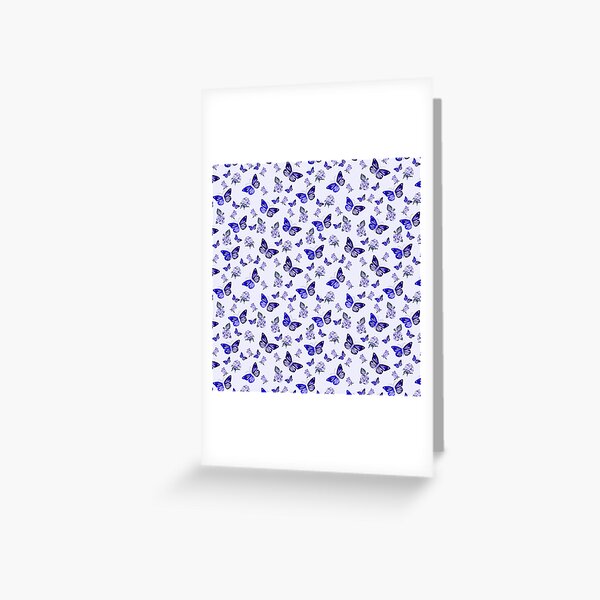 Item preview, Blue Rose flowers and blue butterfly pattern designed and sold by Cheni-Yathri.