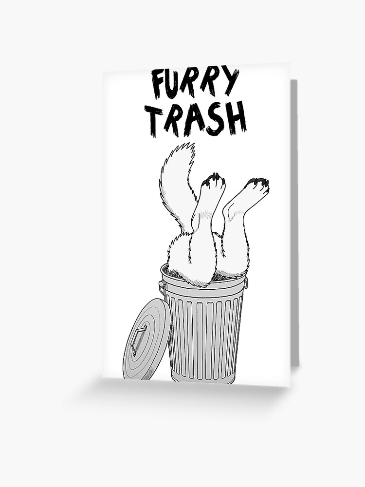 Carte De Vœux Furry Trash Blanc Loup Arctique Par Douglascorgi Redbubble