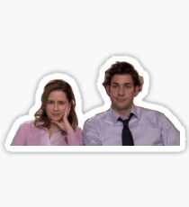 jim and pam Sticker