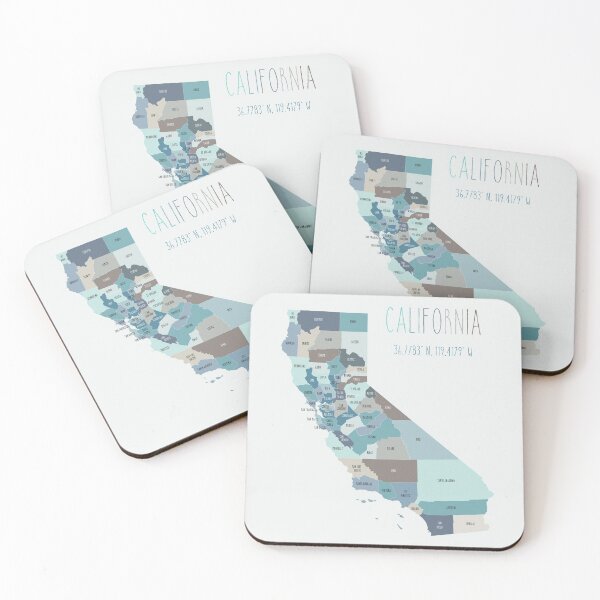 Item preview, California Map designed and sold by UrbanEpiphany.