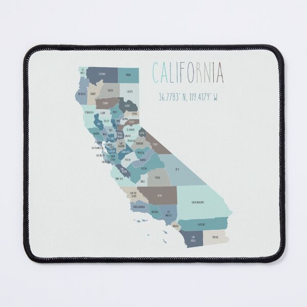 Item preview, California Map designed and sold by UrbanEpiphany.