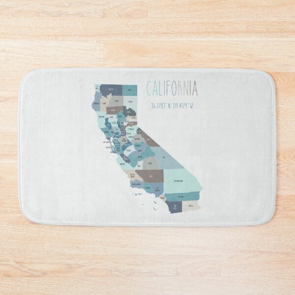 Item preview, California Map designed and sold by UrbanEpiphany.