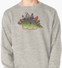Green Stegosaurus Derposaur with Hats Pullover