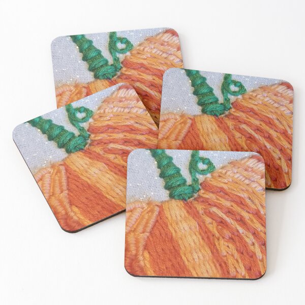 Item preview, Embroidered Pumpkin designed and sold by LaLaTextiles.