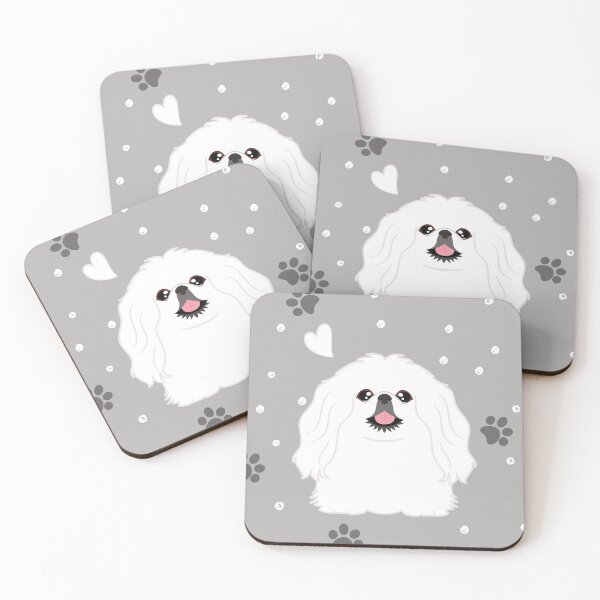 Item preview, Cute White Pekingese Peke designed and sold by Lulupainting.