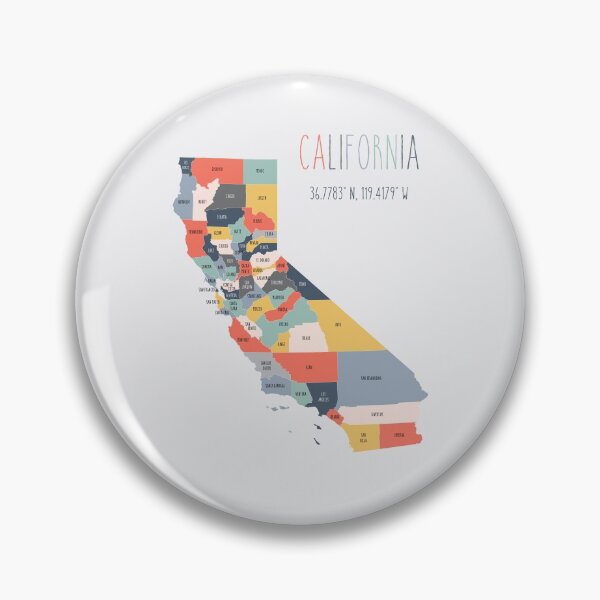 Item preview, California State Map designed and sold by UrbanEpiphany.