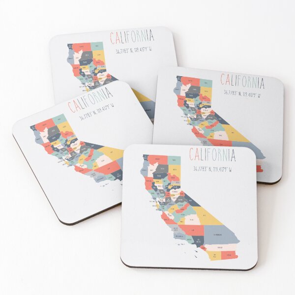 Item preview, California State Map designed and sold by UrbanEpiphany.