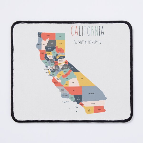 Item preview, California State Map designed and sold by UrbanEpiphany.