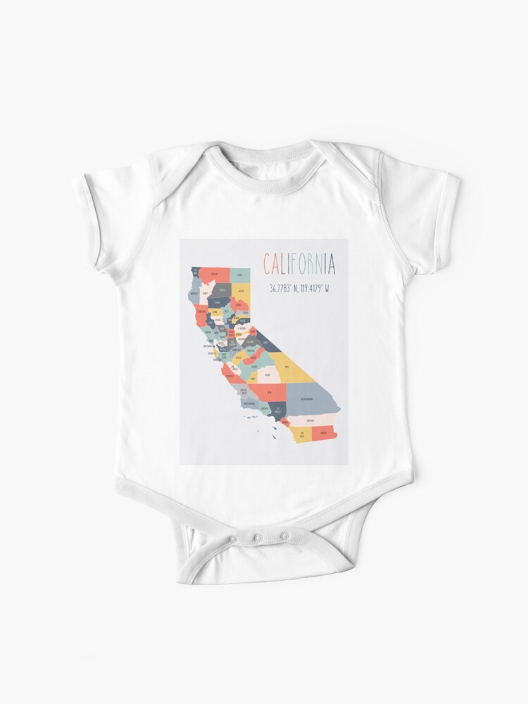 para bebé for Sale con la «Mapa del estado de California» de UrbanEpiphany Redbubble