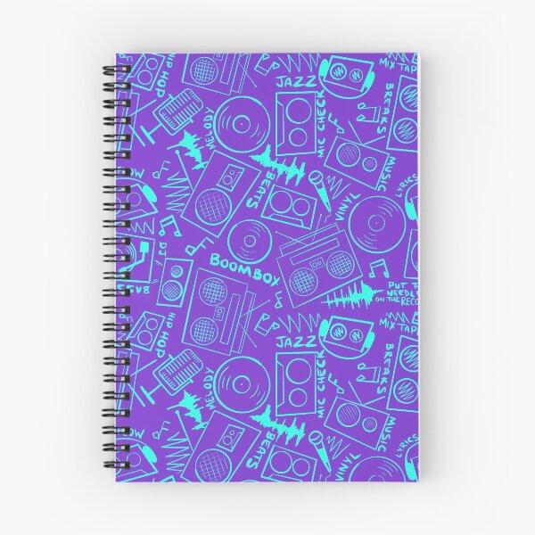 Item preview, Patrón de música hip hop retroceso de colores de los noventa designed and sold by that5280lady.
