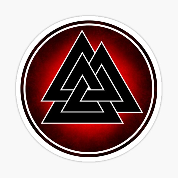 Item preview, Norse Valknut - Red and Black designed and sold by Naumaddic Arts.
