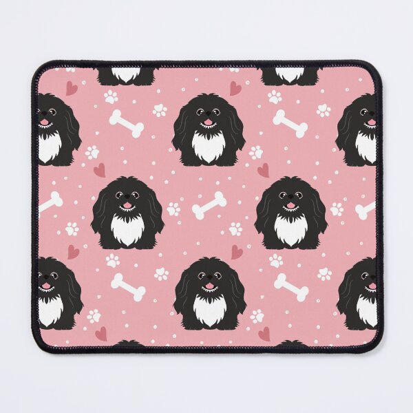 Item preview, Cute Black and White Pekingese Peke designed and sold by Lulupainting.