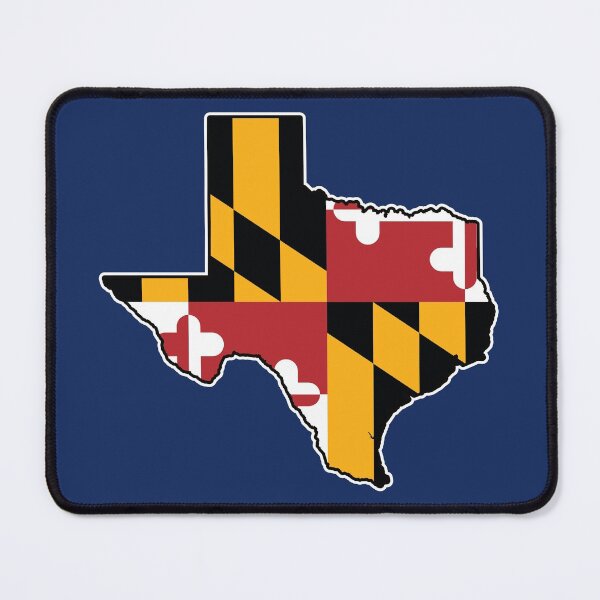 Item preview, Maryland Flag Texas Map designed and sold by MarylandStyle.