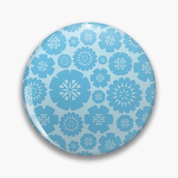 Item preview, Fijian Masi Flowers - Blues designed and sold by lolomastudio.