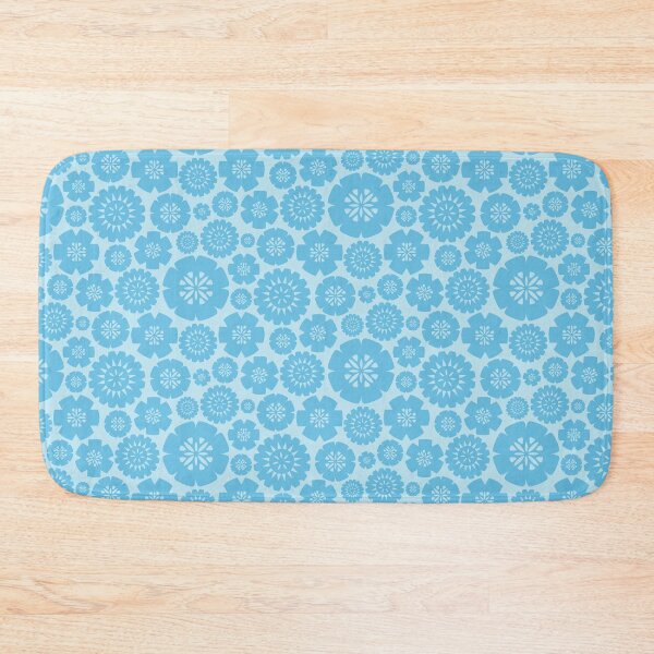Item preview, Fijian Masi Flowers - Blues designed and sold by lolomastudio.