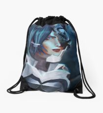 Aqua Drawstring Bag