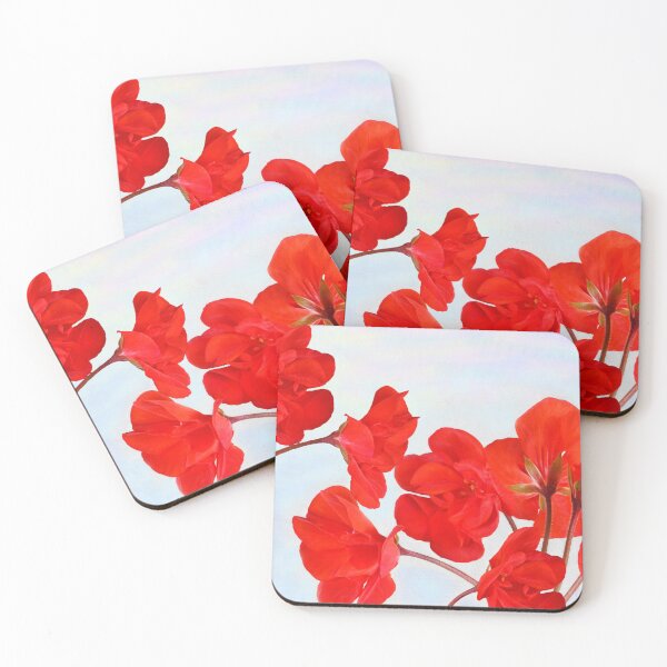 Item preview, Summer Red Geranium Flowers designed and sold by FineArtography.