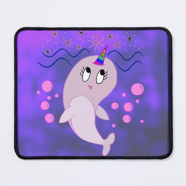 Item preview, Cute Narwhal with Bubbles Drawing designed and sold by RiffXS.