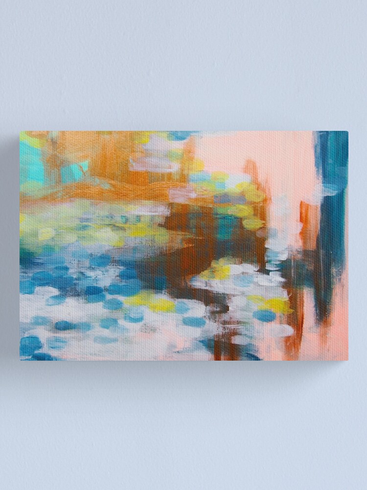 Thumbnail 1 of 3, Canvas Print, Pink and Copper designed and sold by marifuji.