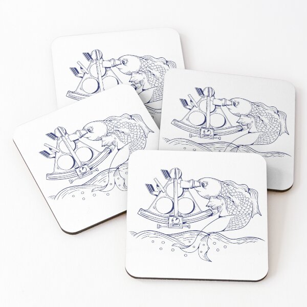 Item preview, Fish Using a sextant designed and sold by piedaydesigns.