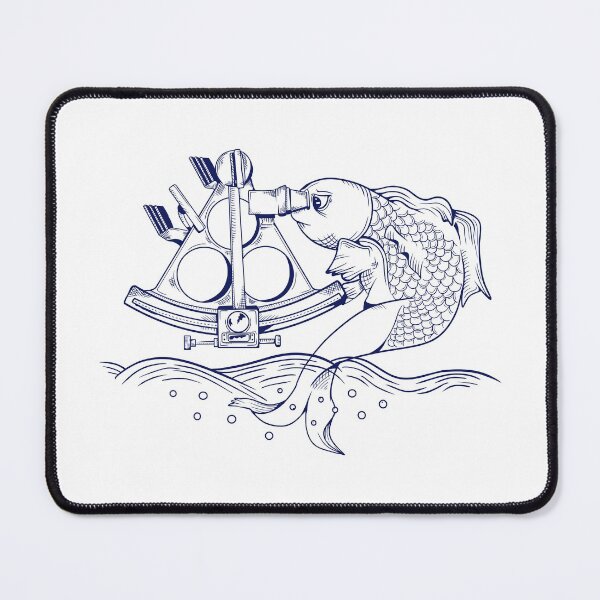 Item preview, Fish Using a sextant designed and sold by piedaydesigns.